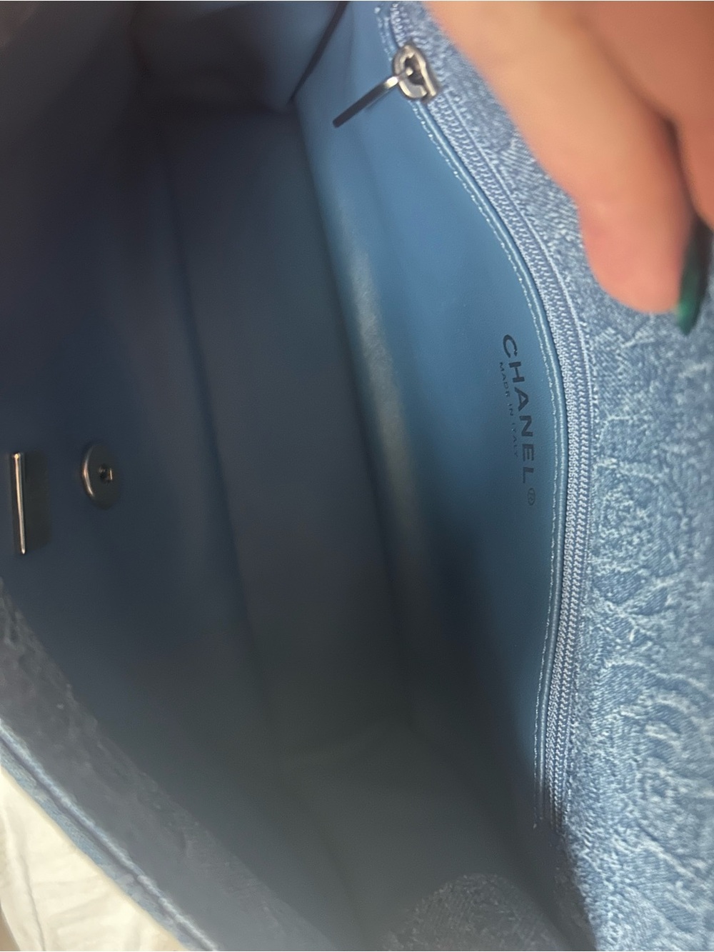Denim Flap Bag - Picture 2 of 4